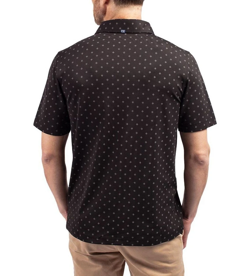 Cutter & Buck Big & Tall Virtue Eco Pique Tile Print Short Sleeve Polo Shirt