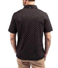 Cutter & Buck Big & Tall Virtue Eco Pique Tile Print Short Sleeve Polo Shirt