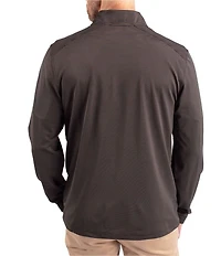 Cutter & Buck Big & Tall Virtue Micro Stripe Featherlight Pique Quarter Zip Pullover