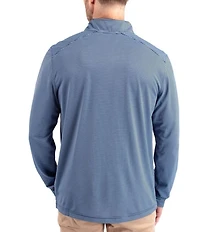 Cutter & Buck Big & Tall Virtue Micro Stripe Featherlight Pique Quarter Zip Pullover