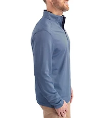 Cutter & Buck Big & Tall Virtue Micro Stripe Featherlight Pique Quarter Zip Pullover