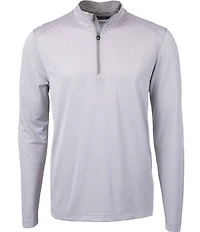 Cutter & Buck Big & Tall Virtue Micro Stripe Featherlight Pique Quarter Zip Pullover