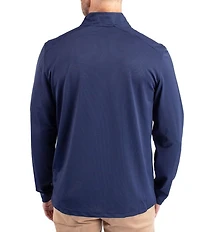 Cutter & Buck Big & Tall Virtue Micro Stripe Featherlight Pique Quarter Zip Pullover