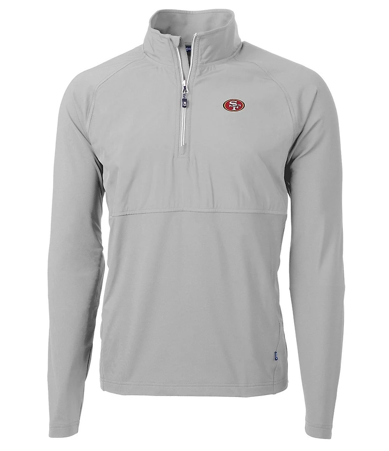 Cutter & Buck NFL NFC Adapt Eco Knit Stretch Hybrid Quarter-Zip Pullover
