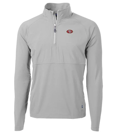 Cutter & Buck NFL NFC Adapt Eco Knit Stretch Hybrid Quarter-Zip Pullover