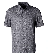 Cutter & Buck Pike Short-Sleeve Constellation-Printed Stretch Polo Shirt