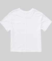 Chelsea & Violet Big Girls Knit Pocket Short Sleeve T-Shirt