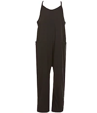 Chelsea & Violet Big Girls Sleeveless Pocketed Jumpsuit