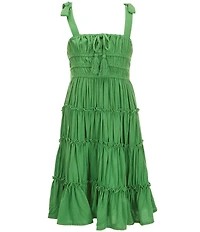 C&V Chelsea & Violet Big Girls Tie Shoulder Cupcake Dress