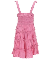 C&V Chelsea & Violet Big Girls Tie Shoulder Cupcake Dress