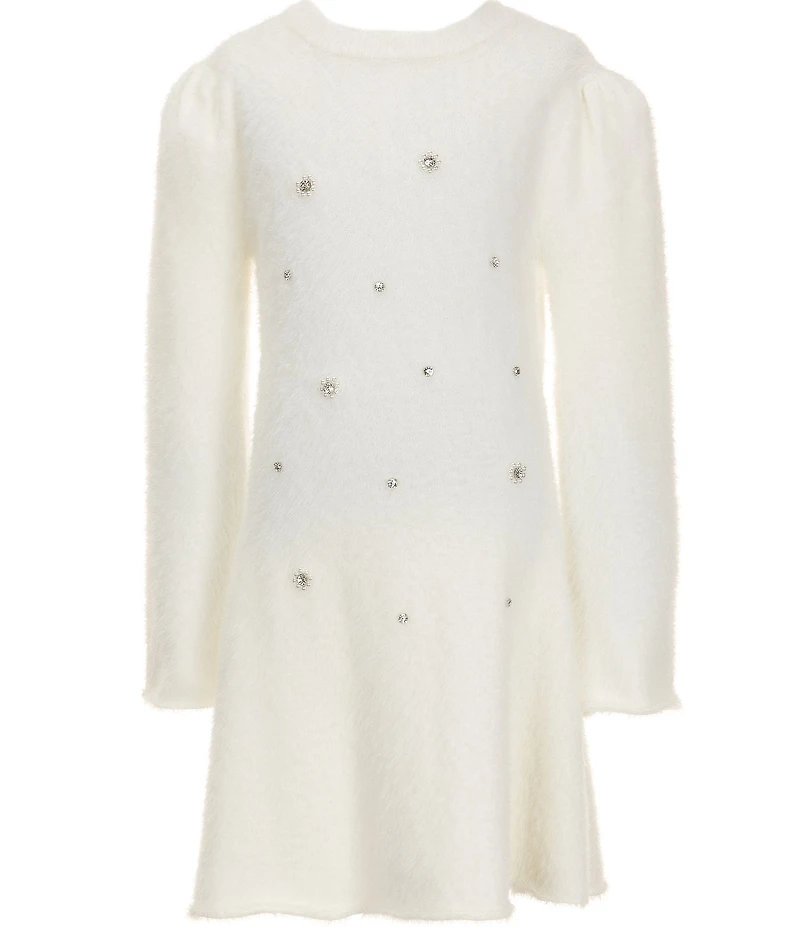 Chelsea & Violet Big Girls Rhinestone Sweater Dress