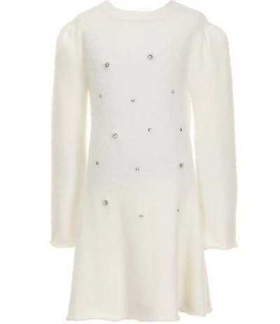 Chelsea & Violet Big Girls Rhinestone Sweater Dress