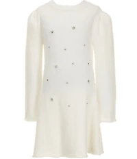 Chelsea & Violet Big Girls Rhinestone Sweater Dress