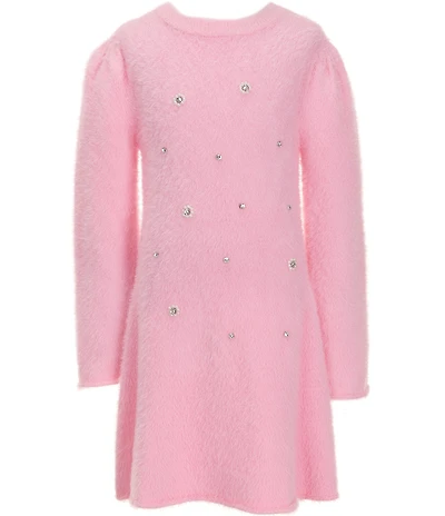Chelsea & Violet Big Girls Rhinestone Sweater Dress