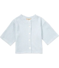 C&V Chelsea & Violet Big Girls Waffle Cardigan