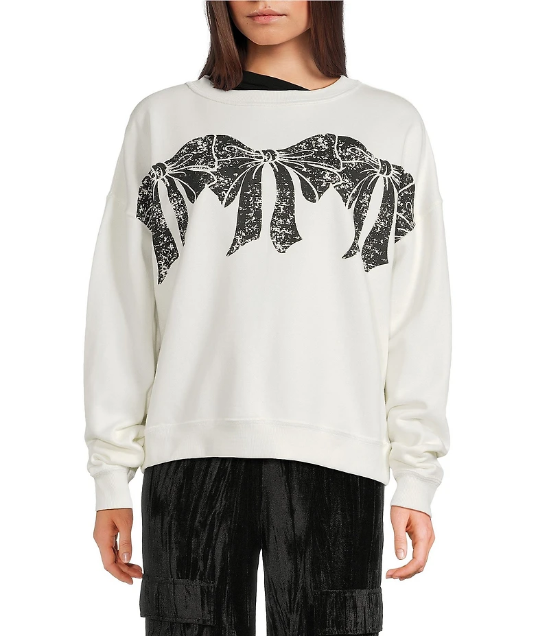 C&V Chelsea & Violet Bow Graphic Sweatshirt