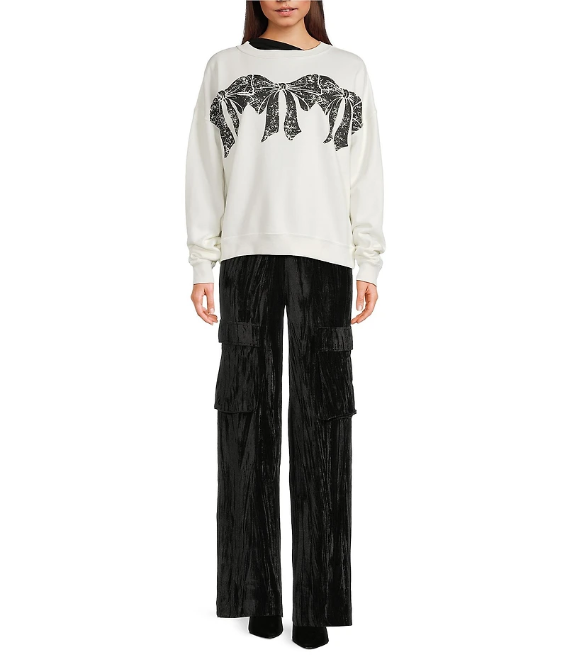 C&V Chelsea & Violet Bow Graphic Sweatshirt