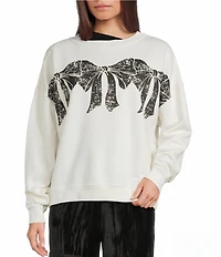 C&V Chelsea & Violet Bow Graphic Sweatshirt