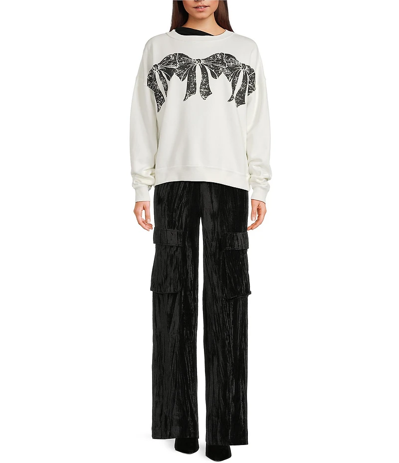 C&V Chelsea & Violet Bow Graphic Sweatshirt