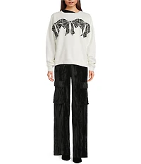 C&V Chelsea & Violet Bow Graphic Sweatshirt