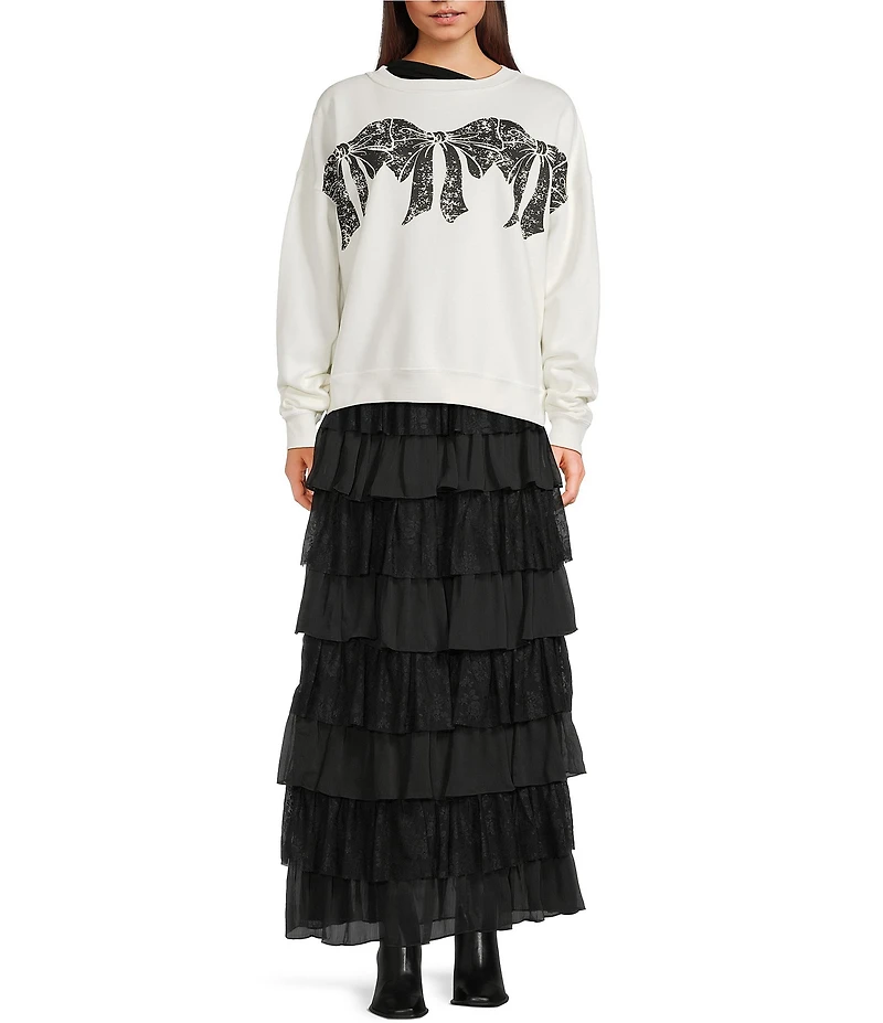 C&V Chelsea & Violet Bow Graphic Sweatshirt