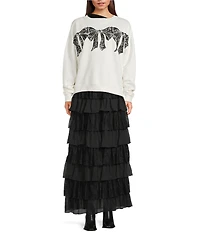 C&V Chelsea & Violet Bow Graphic Sweatshirt