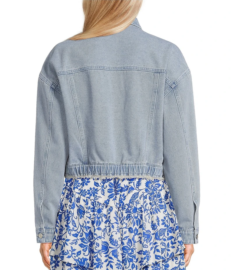 C&V Chelsea & Violet Brushed Distressed Denim Jacket