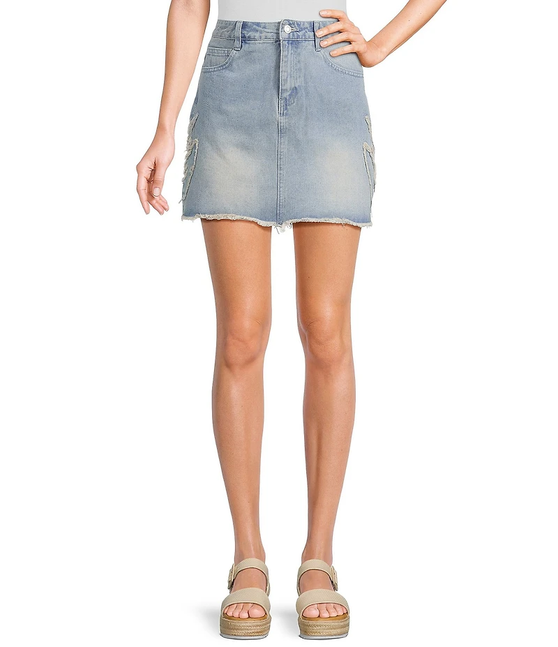 C&V Chelsea & Violet Brushed Jean Skirt