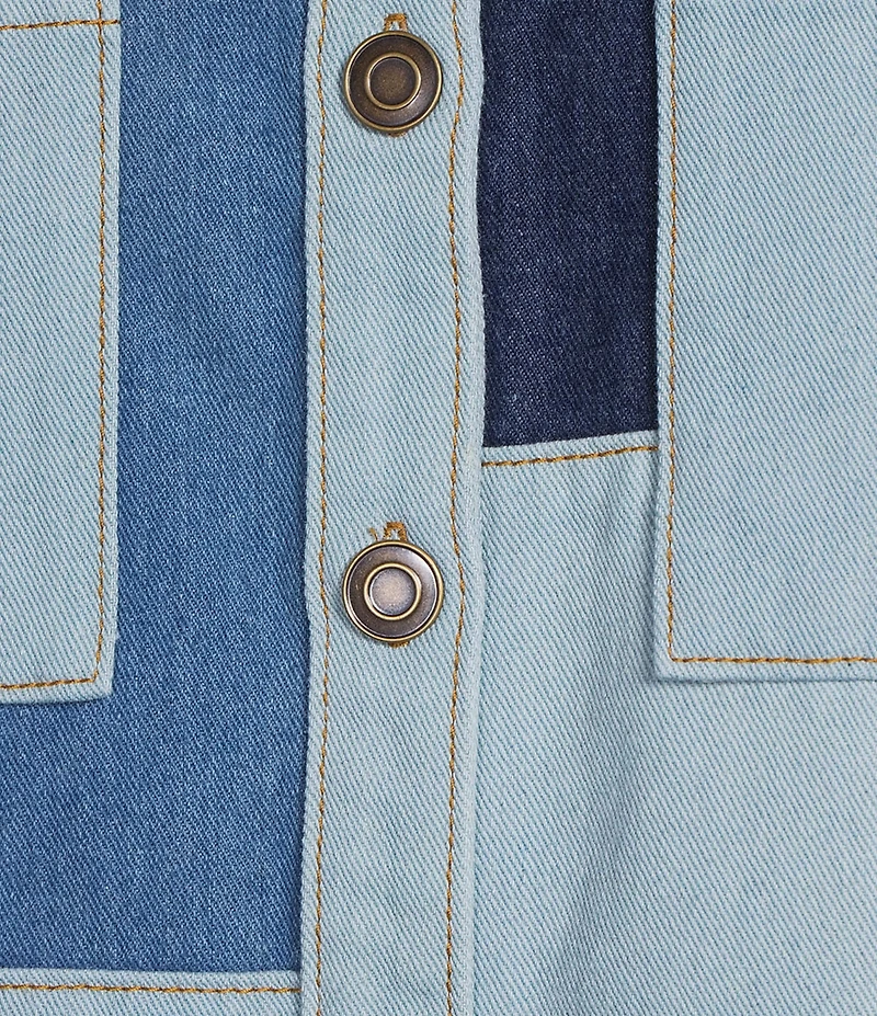 C&V Chelsea & Violet Coordinating Denim Patchwork Jacket