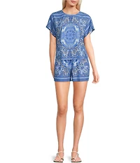 C&V Chelsea & Violet Coordinating Printed Shorts