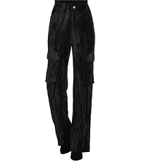 C&V Chelsea & Violet Crushed Velvet Coordinating Cargo Pants