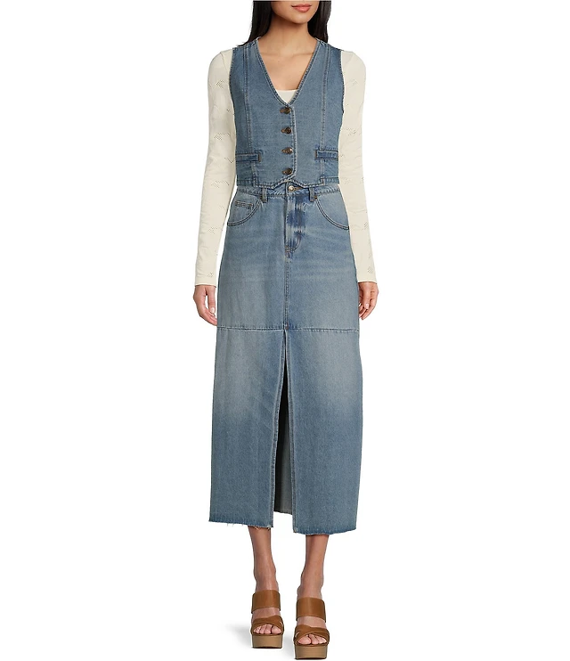chelsea and violet denim dress Chic Denim Dress for Internship Outfits