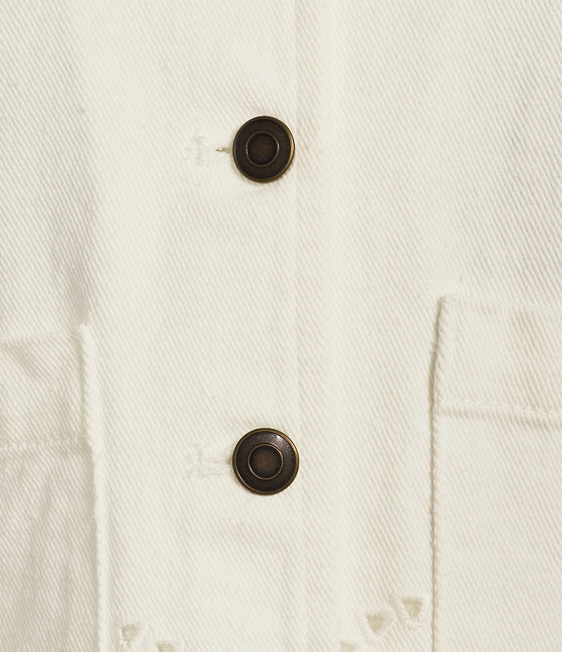 C&V Chelsea & Violet Eyelet Hem Coordinating Denim Jacket