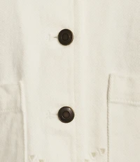 C&V Chelsea & Violet Eyelet Hem Coordinating Denim Jacket