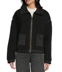 C&V Chelsea & Violet Sherpa Faux Moto Jacket