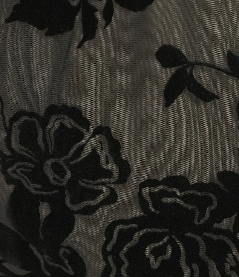 C&V Chelsea & Violet Flocked Mesh Coordinating Mini Skirt