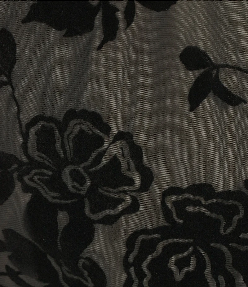 C&V Chelsea & Violet Flocked Mesh Coordinating Mini Skirt