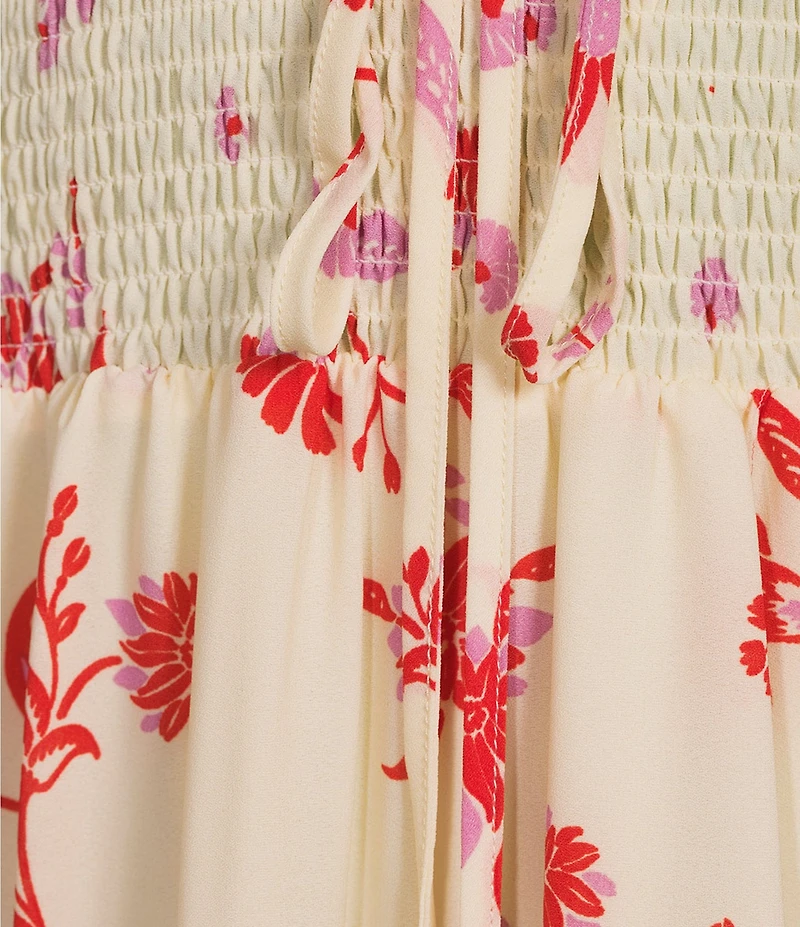 C&V Chelsea & Violet Floral Border Printed Halter Midi Dress