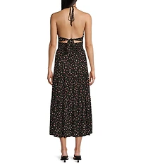 C&V Chelsea & Violet Ditsy Floral Printed Halter Midi Dress