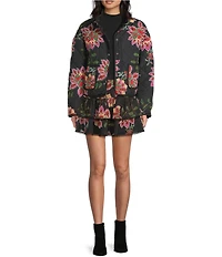 C&V Chelsea & Violet Floral Printed Quilted Jacket