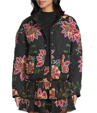 C&V Chelsea & Violet Floral Printed Quilted Jacket
