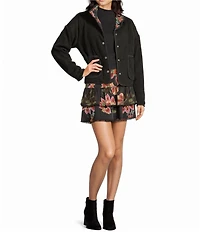 C&V Chelsea & Violet Floral Printed Quilted Jacket