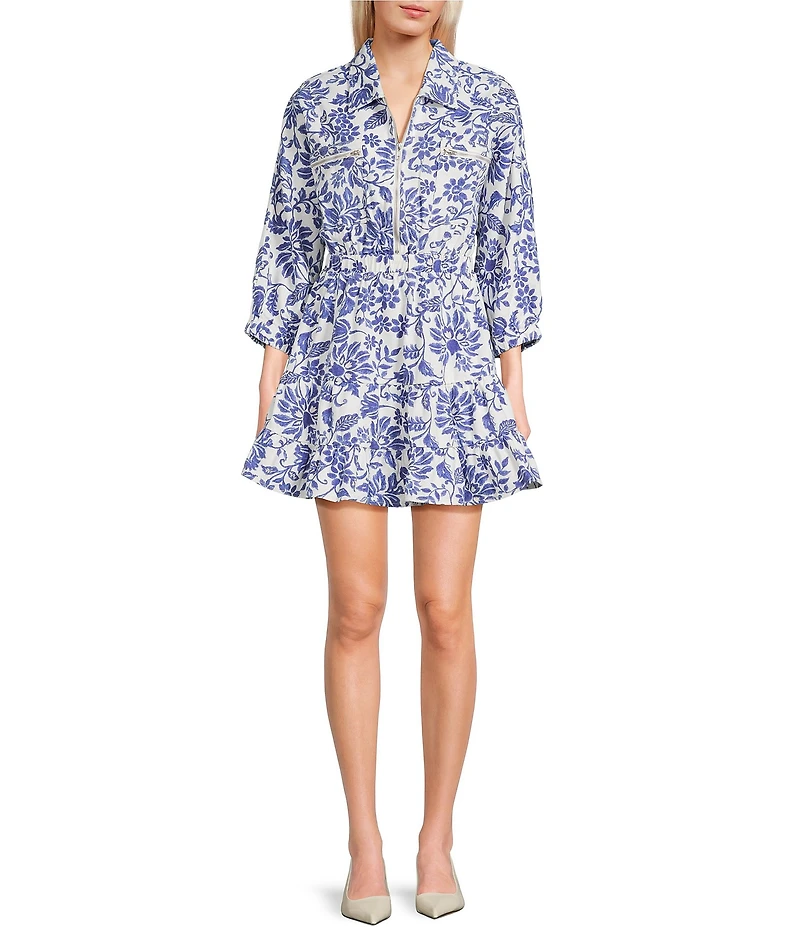C&V Chelsea & Violet Floral Printed Shirt Dress