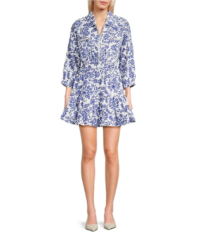 C&V Chelsea & Violet Floral Printed Shirt Dress