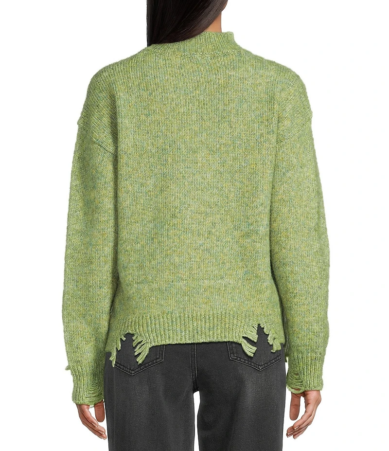 C&V Chelsea & Violet Fringe Long Sleeve Sweater