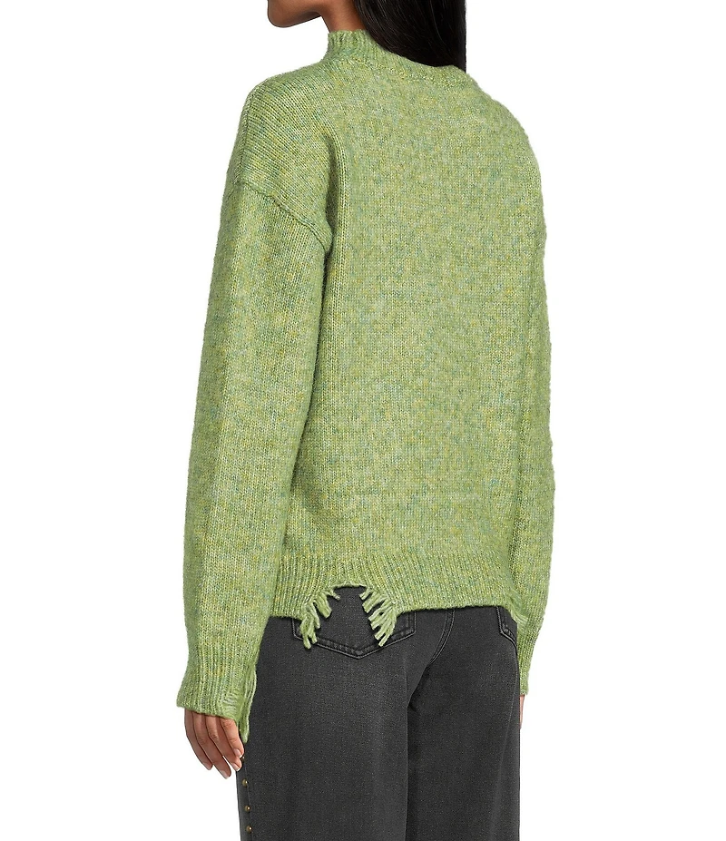 C&V Chelsea & Violet Fringe Long Sleeve Sweater