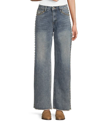 C&V Chelsea & Violet Full Length Stud Jeans