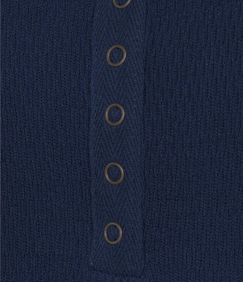 C&V Chelsea & Violet Henley Long Sleeve Top