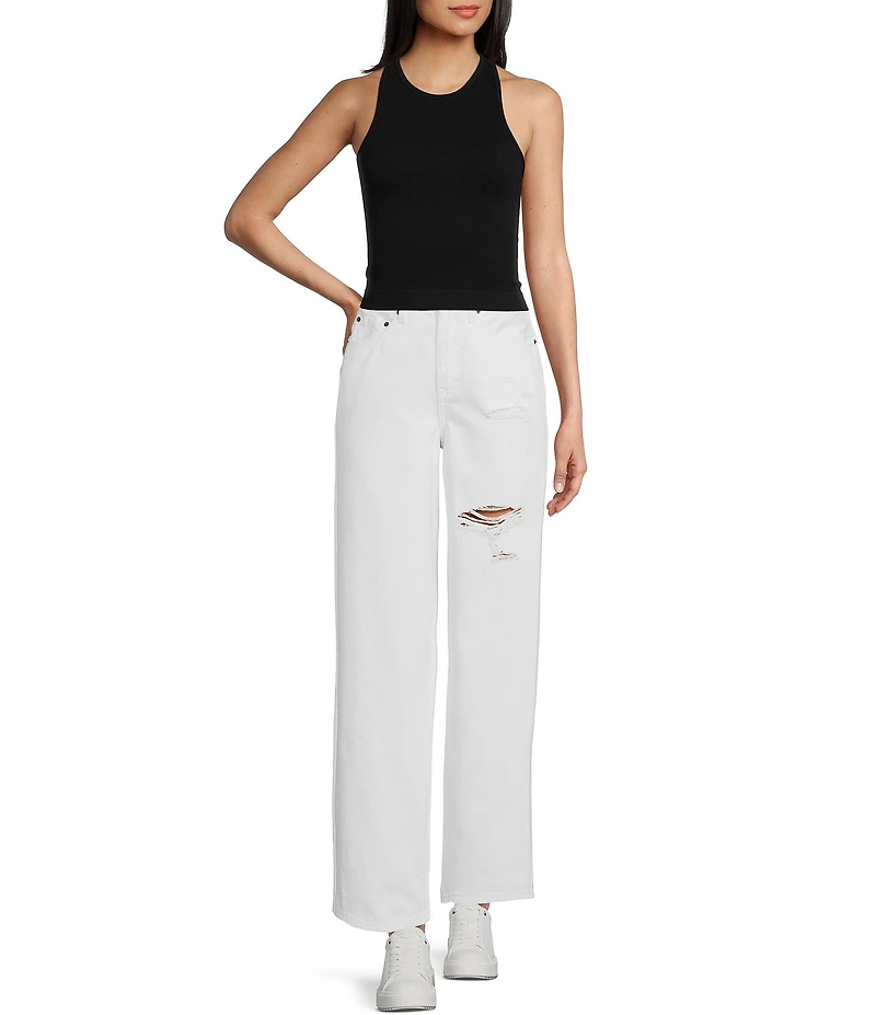 C&V Chelsea & Violet Knit Racerback Halter Tank Top
