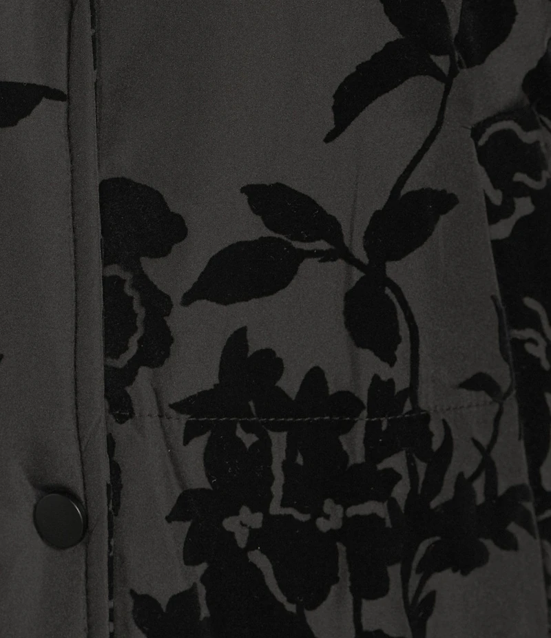 C&V Chelsea & Violet Long Sleeve Flocked Floral Woven Jacket